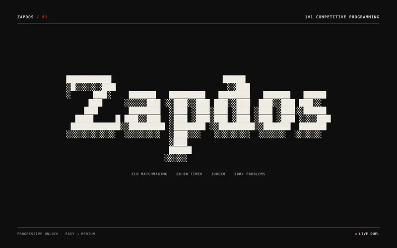 Zapdos ASCII wordmark cover with ELO and timer details